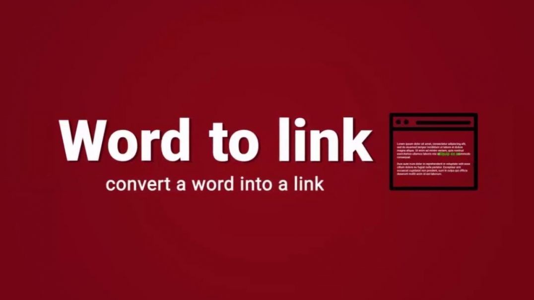 Word to Link | How to link words | Hyperlink