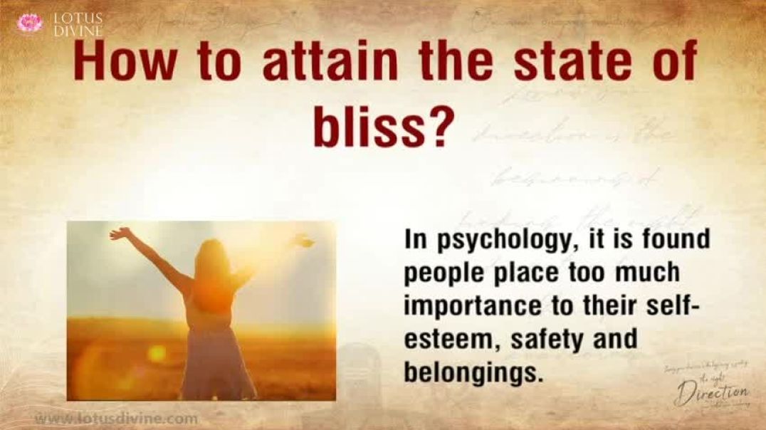 How to attain the state of bliss