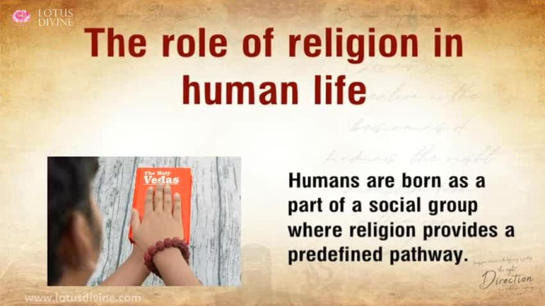 ⁣The role of religion in human life