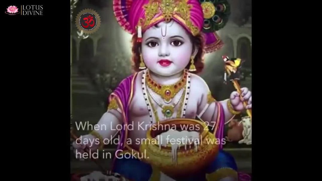 ⁣Interesting story of how baby Krishna killed Demon Shakatasur