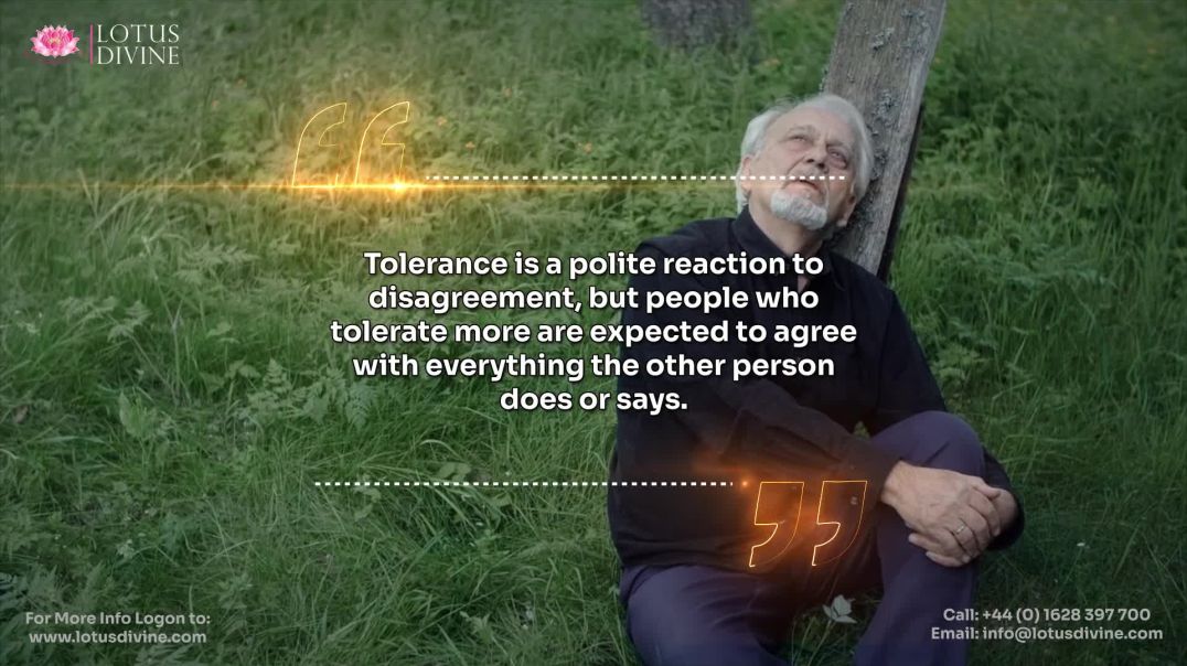 ⁣Tolerance is a polite reaction to disagreement, but people who tolerate more are expected to agree w