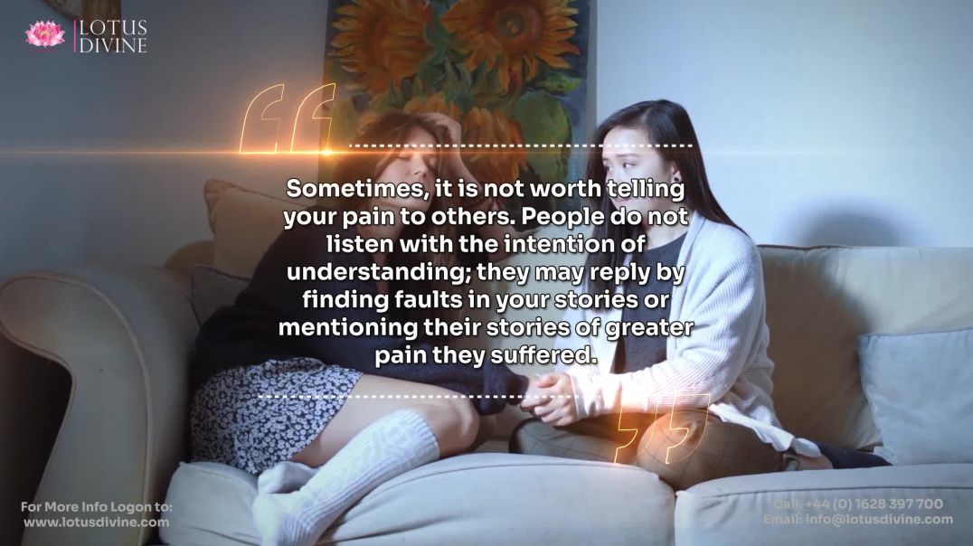 ⁣Sometimes, it is not worth telling your pain to others. People do not listen with the intention of u