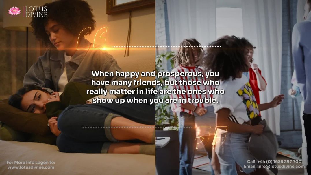 ⁣When happy and prosperous, you have many friends, but those who really matter in life are the ones w