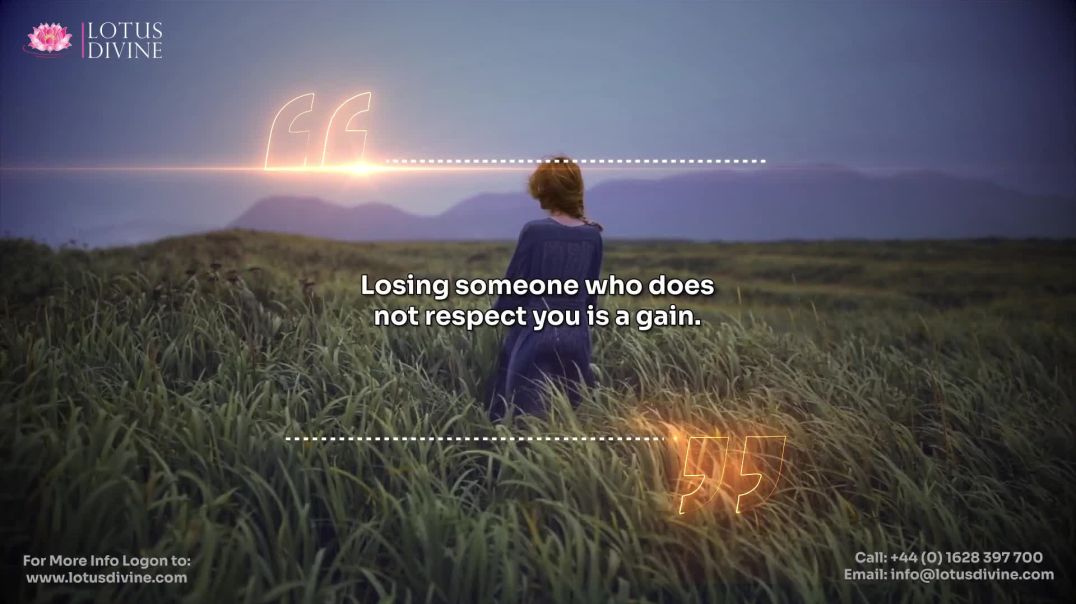 ⁣Losing someone who does not respect you is a gain.