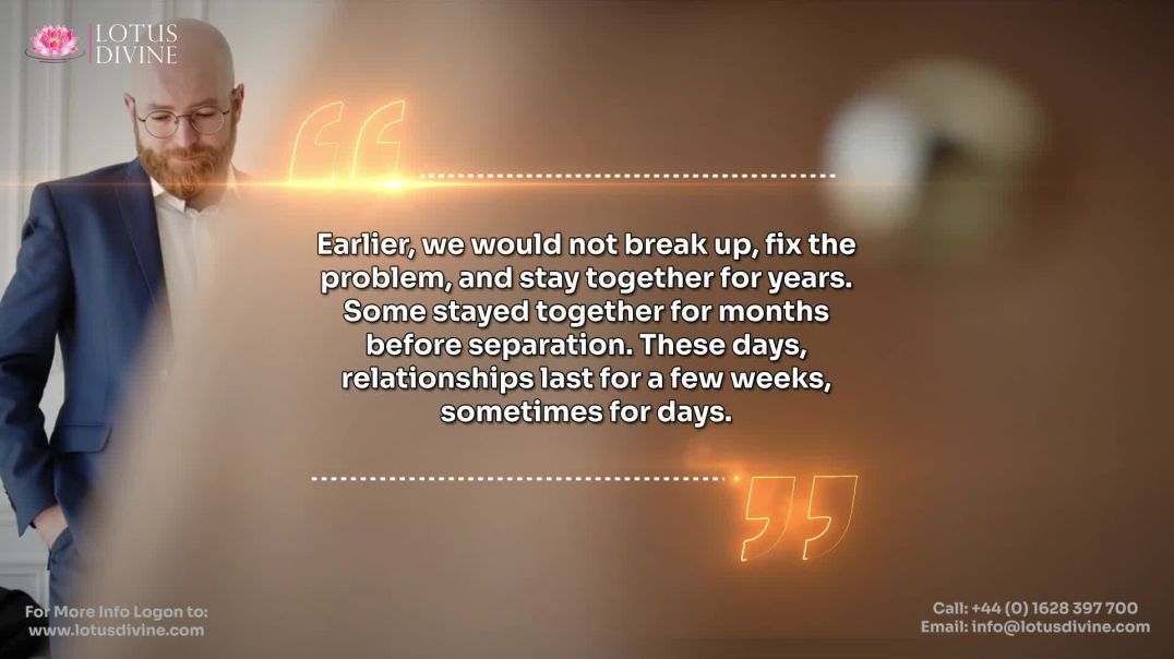 ⁣Earlier, we would not break up, fix the problem, and stay together for years. Some stayed together f