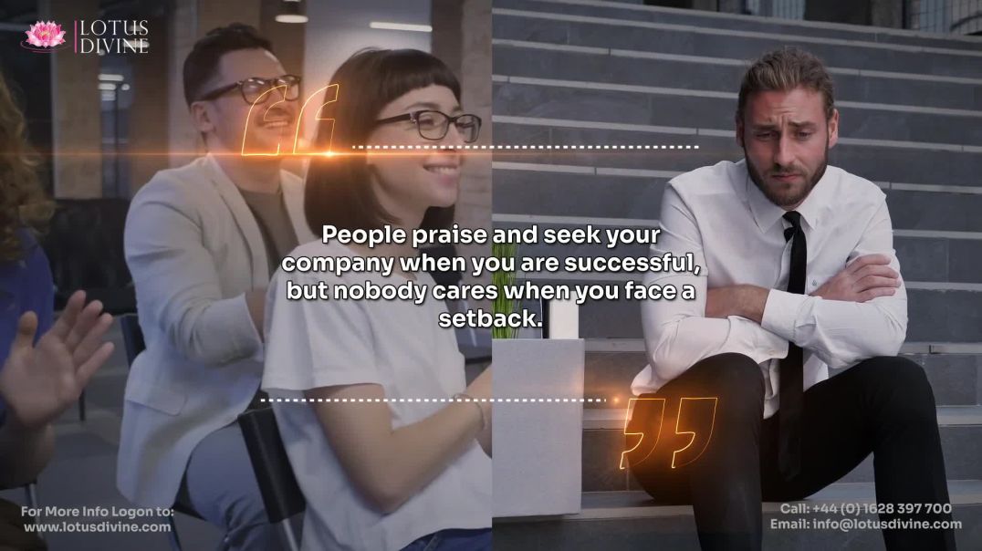 ⁣People praise and seek your company when you are successful, but nobody cares when you face a setbac