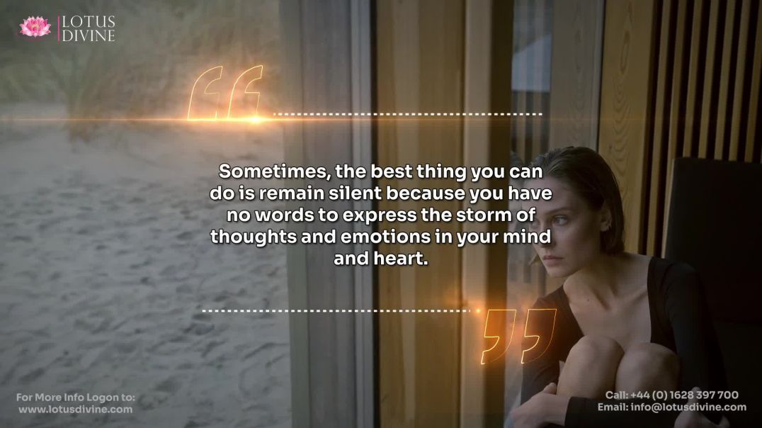⁣Sometimes, the best thing you can do is remain silent because you have no words to express the storm