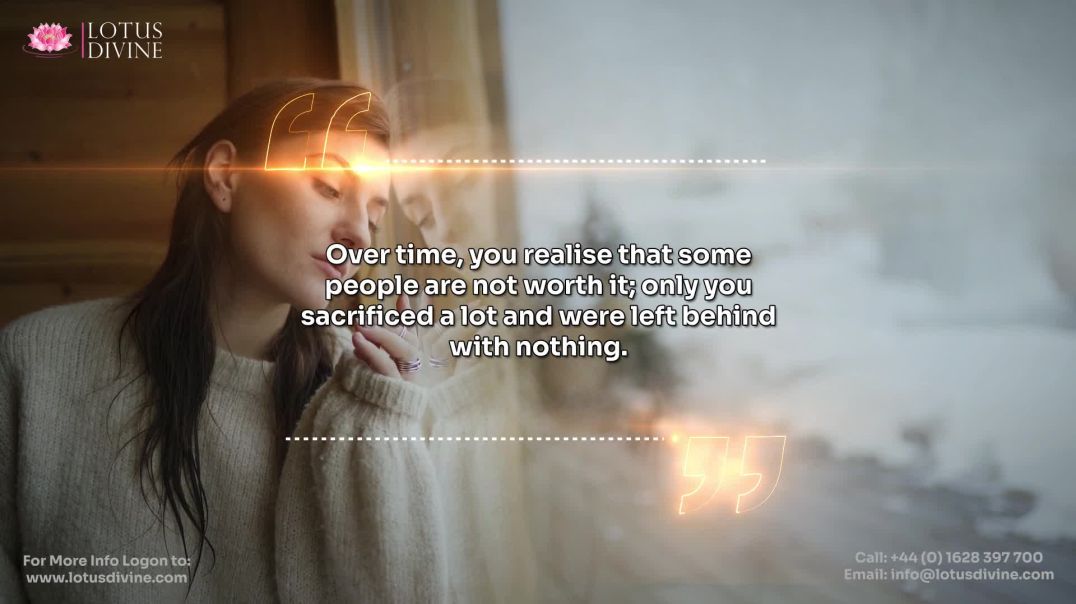 ⁣Over time, you realise that some people are not worth it; only you sacrificed a lot and were left be