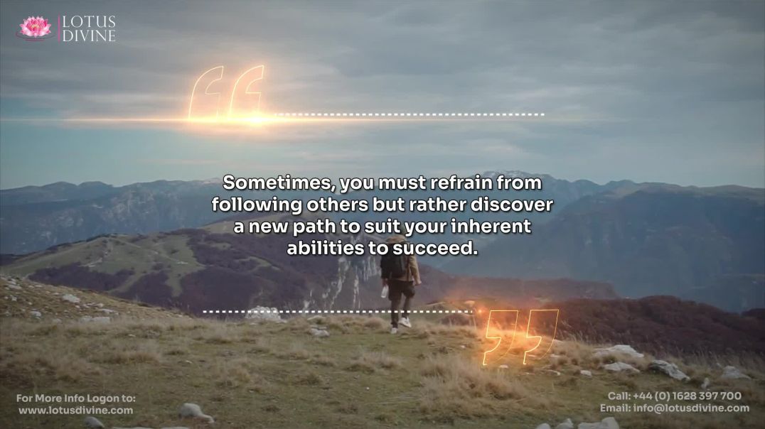 ⁣Sometimes, you must refrain from following others but rather discover a new path to suit your inhere