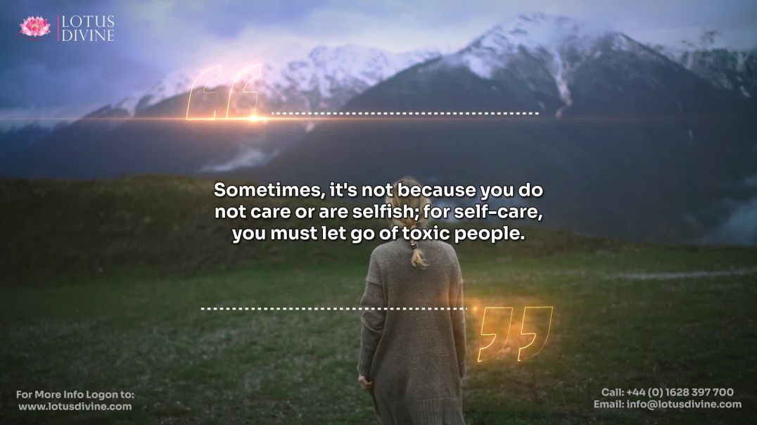 ⁣Sometimes, it's not because you do not care or are selfish; for self-care, you must let go of t