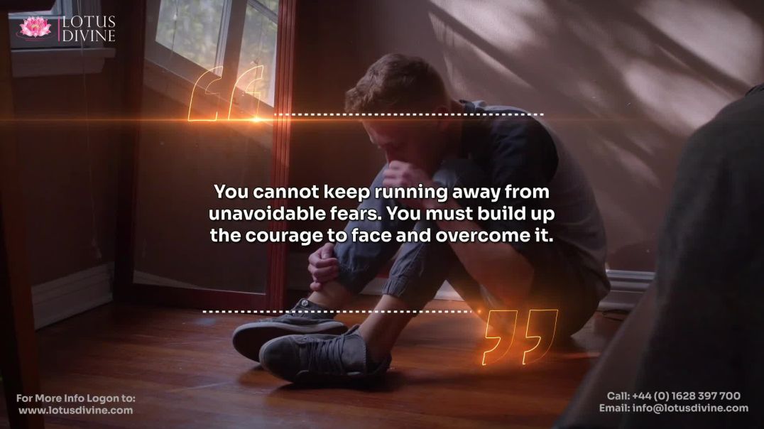 ⁣You cannot keep running away from unavoidable fears. You must build up the courage to face and overc