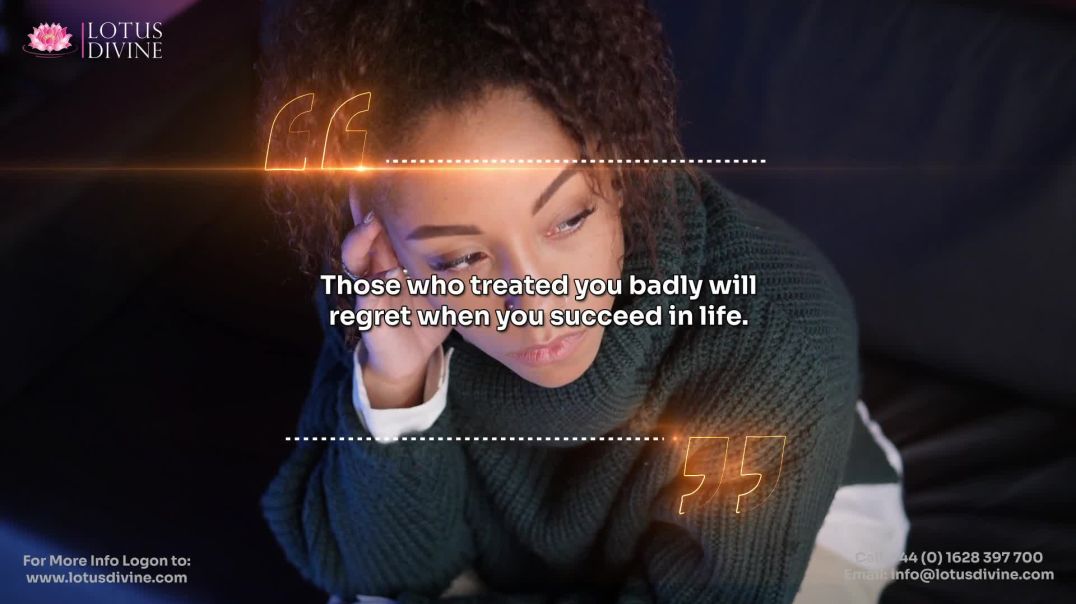 ⁣Those who treated you badly will regret when you succeed in life.