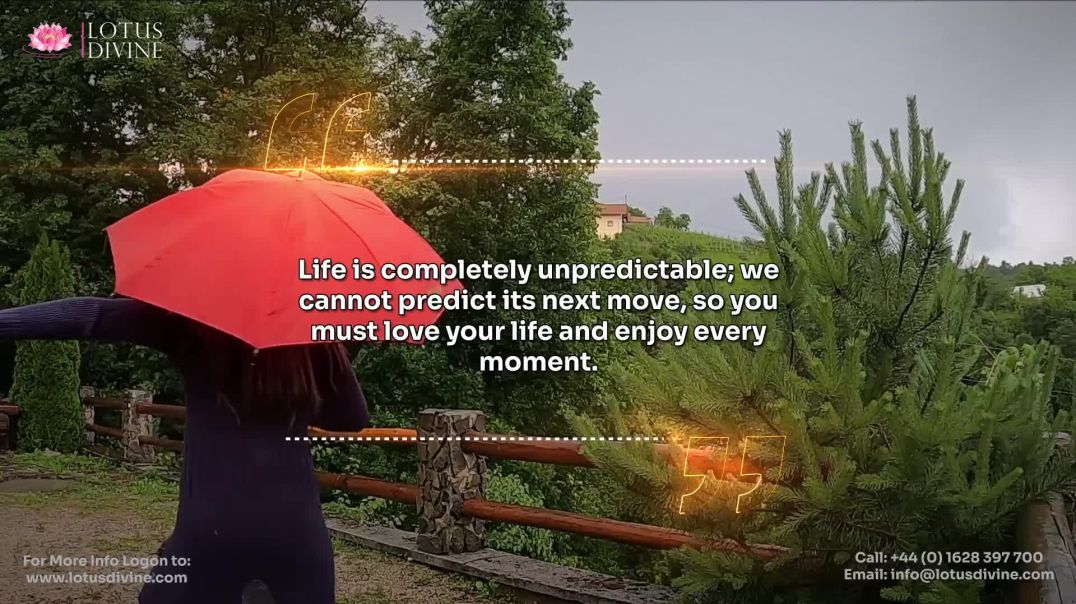 ⁣Life is completely unpredictable; we cannot predict its next move, so you must love your life and en