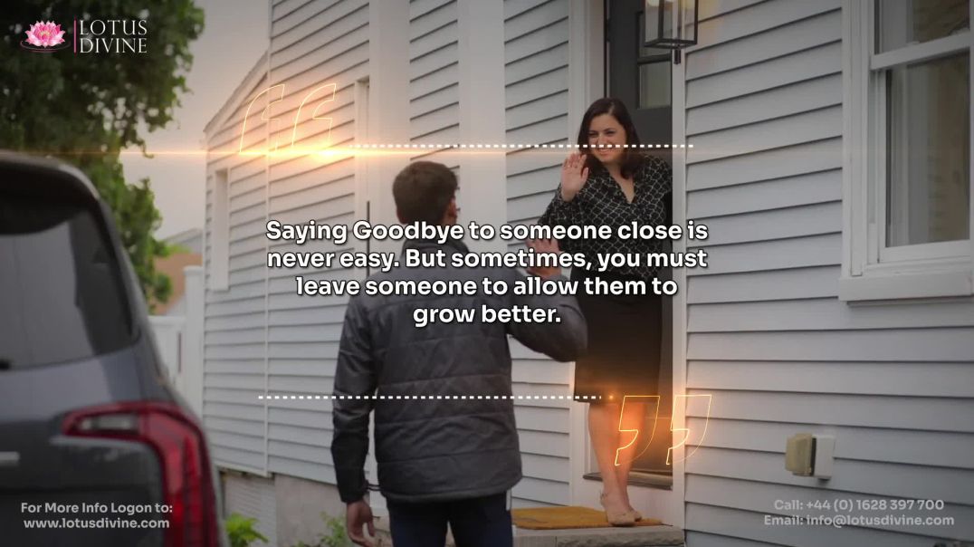 ⁣Saying Goodbye to someone close is never easy. But sometimes, you must leave someone to allow them t