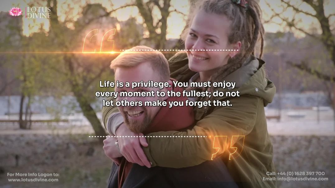 ⁣Life is a privilege. You must enjoy every moment to the fullest; do not let others make you forget t