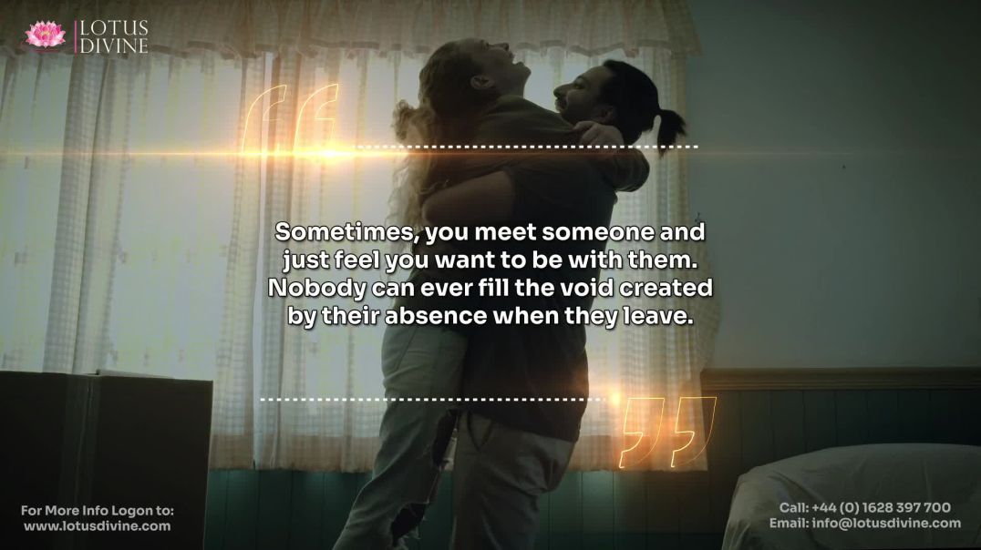 ⁣Sometimes, you meet someone and just feel you want to be with them. Nobody can ever fill the void cr