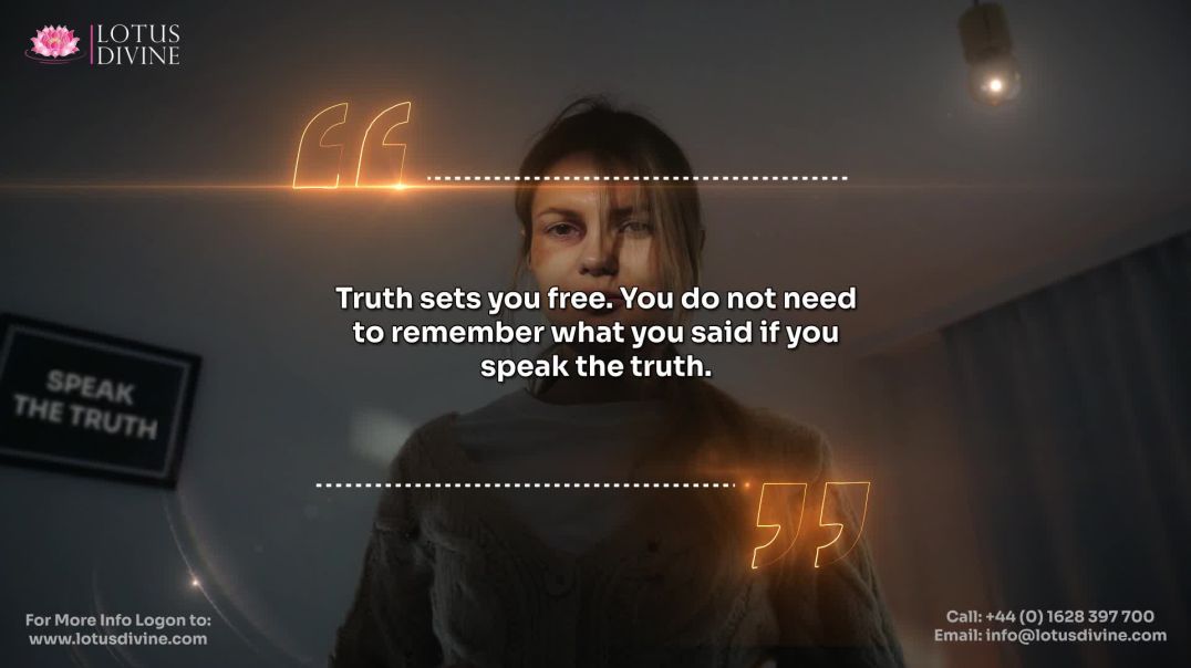 ⁣Truth sets you free. You do not need to remember what you said if you speak the truth.