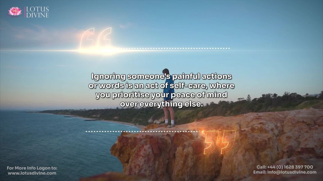 ⁣Ignoring someone's painful actions or words is an act of self-care, where you prioritise your p