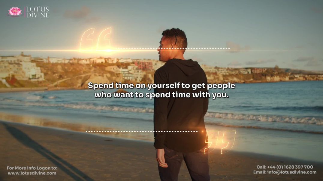 ⁣Spend time on yourself to get people who want to spend time with you.