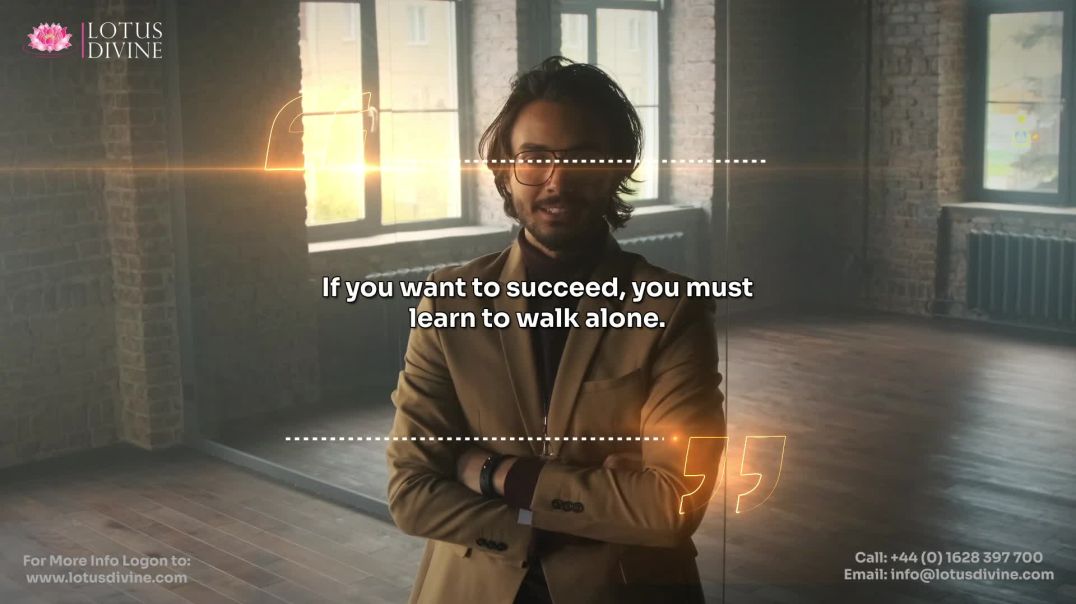⁣If you want to succeed, you must learn to walk alone.