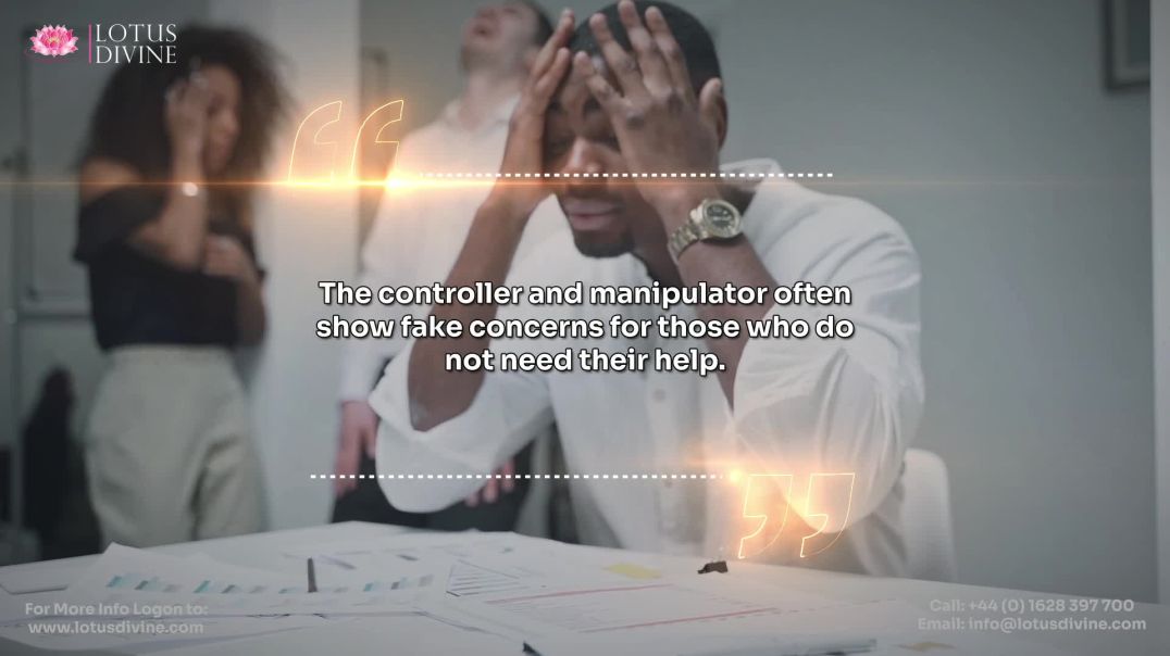 ⁣The controller and manipulator often show fake concerns for those who do not need their help.