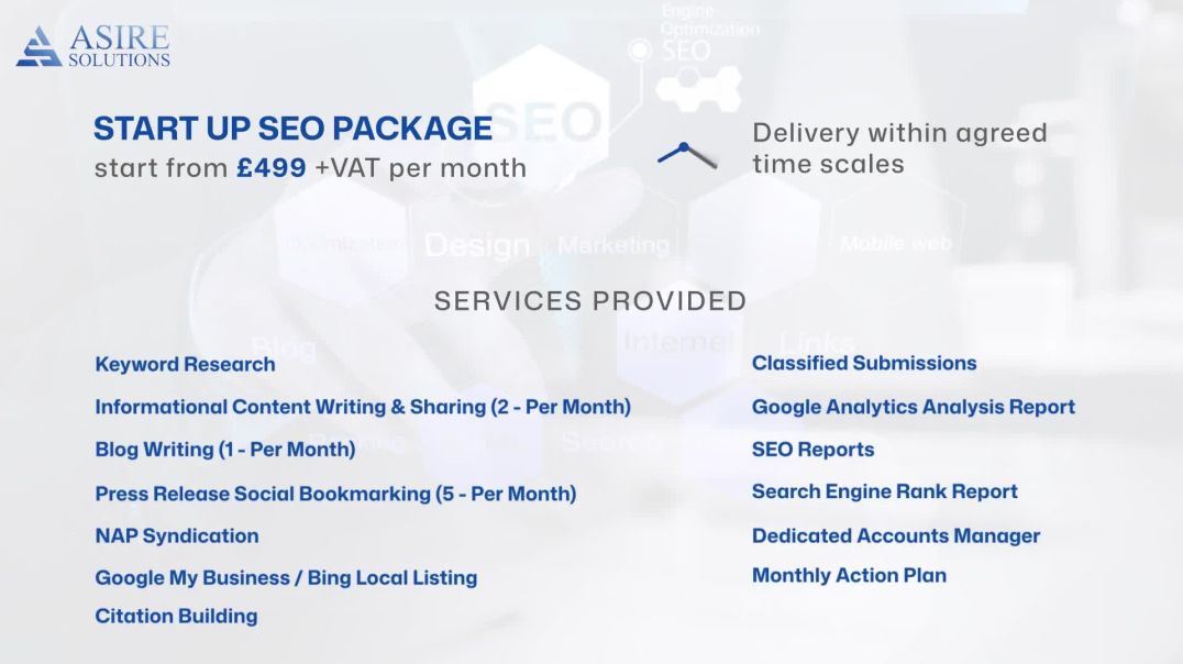 Start Up SEO Package