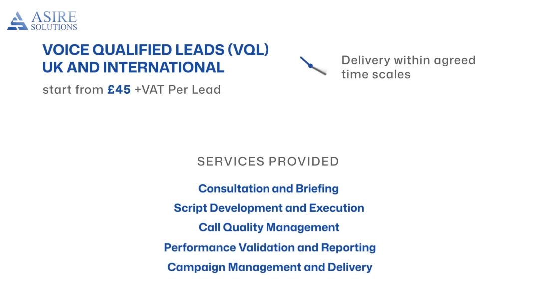 ⁣Voice Qualified leads